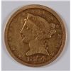 Image 1 : 1854 $5 GOLD LIBERTY VF