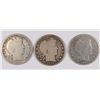 Image 1 : (3) BARBER HALF DOLLARS (92, 98, 02-S)