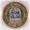 Image 2 : COLLECTABLE LAS VEGAS SILVER CASINO TOKEN
