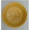 Image 2 : TWO YELLOWWARE FOOD MOLDS. One is circular with scalloping and signed "Mogana". 6 1/8"d. The larg…