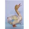 Image 1 : DUCK CANDY CONTAINER. Papier-mache with worn paper covering (traces of blue) and two felt and fea…