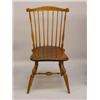 Image 1 : FANBACK WINDSOR SIDE CHAIR. Good form with baluster and ring turned legs and a stretcher base. Th…