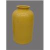 Image 1 : TWO PIECES OF YELLOWWARE. Both have impressed signatures underneath, "Hoganas". Tall jar with a f…
