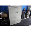 Image 1 : BEIGE GLOBAL 4 DRAWER LATERAL FILE CABINET AND MOBILE PEDESTAL