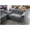 Image 2 : GREY FABRIC COUCH AND LOVESEAT SET