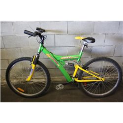 GREEN TRAX GLACIER 21 SPD FULL SUSP MOUNTIAN BIKE