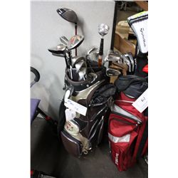 GOLF BAG WITH ASSORTED GOLF CLUBS