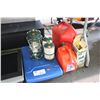 Image 1 : ASSORTED CAMPING GEAR AND GAS CANS