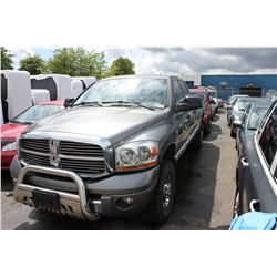 2006 DODGE RAM 3500 CUMMINS TURBO DIESEL, PU, GREY, VIN # 3D7LX38C766144650