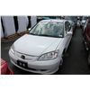 Image 1 : 2005 HONDA CIVIC HYBRID, 4 DOOR SEDAN, WHITE, VIN # JHMES966X5S016703