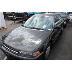 1991 HONDA ACCORD EX-R, 4 DOOR SEDAN, GREY, VIN # JHMCB7677MC821605