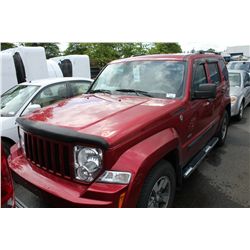 2008 JEEP LIBERTY SPORT 4X4 NORTH EDITION, 4 DOOR SUV, RED, VIN # 1J8GN28K18W247224