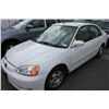 Image 1 : 2003 HONDA CIVIC HYBRID, 4 DOOR SEDAN, WHITE, VIN # JHMES965235800328