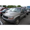 Image 1 : 1999 JEEP CHEROKEE LAREDO, 4 DR, GREY, VIN # 1J4GW58N2XC699242