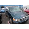 Image 2 : 1999 CHEVROLET VENTURE, CARGO VAN, GREEN, VIN # 1GNDU06E1XD252598