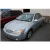 Image 1 : 2005 KIA SPECTRA LX, 4DR SEDAN, GREY, VIN # KNAFE121555054750