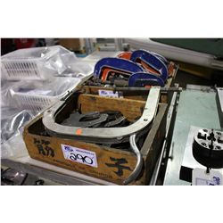 2 BINS OF HEAVY DUTY "C" CLAMPS