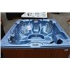 Image 2 : CAL SPAS ESCAPE SELECT SERIES HOT TUB WITH NAVY INTERIOR AND PREFERRED MIST 8' CABINET, C/W