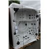 Image 2 : CAL SPAS COLEMAN SERIES HOT TUB WITH STERLING SILVER INTERIOR AND PREFERRED TEAK 7.5' CABINET C/W