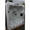Image 2 : CAL SPAS AQUA SERIES HOT TUB WITH SNOW WHIT INTERIOR AND PREFERRED MIST 7.5' CABINET C/W