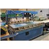 Image 1 : LARGE BLUE ELECTRIC CURRENT FUNITURE VENEER PRESS TABLE WITH FEED EXTENTION