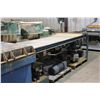Image 2 : LARGE BLUE ELECTRIC CURRENT FUNITURE VENEER PRESS TABLE WITH FEED EXTENTION