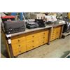 Image 1 : POWERED WOODEN 18 DRAWER SINGLE DOOR WORK BENCH
