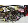 Image 1 : LOT OF SAFETY HARNESSES AND STOOL