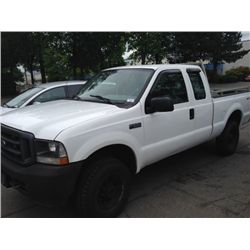 2003 FORD F250 XL SUPERDUTY, PU, WHITE, VIN # 1FTNX21L53ED33839