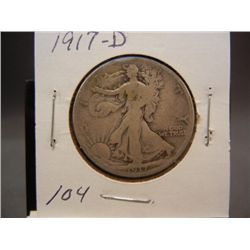 1917-D Walking Liberty Half Dollar