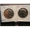 Image 1 : 2-1964 Kennedy Half Dollars Proof