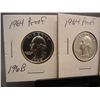 Image 2 : 4-1964 Silver Washington Quarters Proof