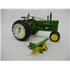 Image 1 : John Deere Tractor Clock, by The Danbury Mint, minor damage to seat, and John Deere Metal Bi-Plane
