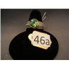 Image 1 : 14k Gold Ring w/ CZ and Peridot Stone