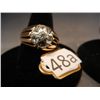 Image 2 : 18k Gold Ring w/ CZ Stones, 1 missing and Gold Toned Fashion Ring w/ CZs, stones missing