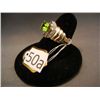 Image 2 : 14k Gold Ring w/ CZ and Peridot Stone