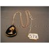 Image 1 : Sterling Necklace w/ Palm Tree Pendant, Made in Germany