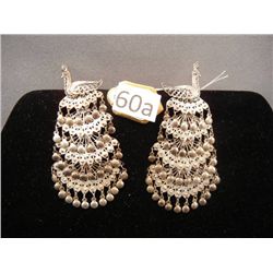 Sterling Peacock Earrings