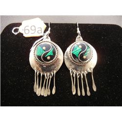 Alpaca, Mexico Earrings w/ Enamel Inlay