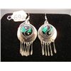Image 1 : Alpaca, Mexico Earrings w/ Enamel Inlay