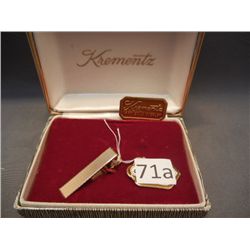Krementz 14k Gold Overlay Tie Clip