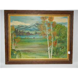 Framed Painting, "Mountains of Colorado", by Fran Morrow
