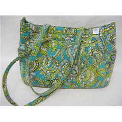Large Vera Bradley Tote: Green & Teal