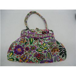 Vera Bradley Purse: White, Purple, & Green