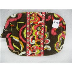 Small Vera Bradley Make Up Bag: Brown, Red, and Yellow