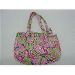 Vera Bradley Purse: Pink, Green, and White