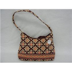 Small Vera Bradley Purse: Maroon and White