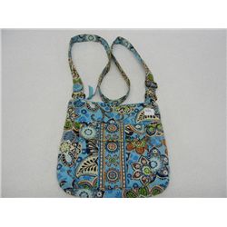 Vera Bradley Cross-Body Purse: Blue, Brown, and White