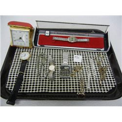Lot of Fashion Watches, Watch Band, Clock, and Pocket Watch Chain