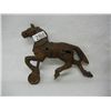 Image 3 : 2 Cast Iron Horses, 1 Broken Leg on both, and Red Cast Iron Elephant Bowl, broken trunk